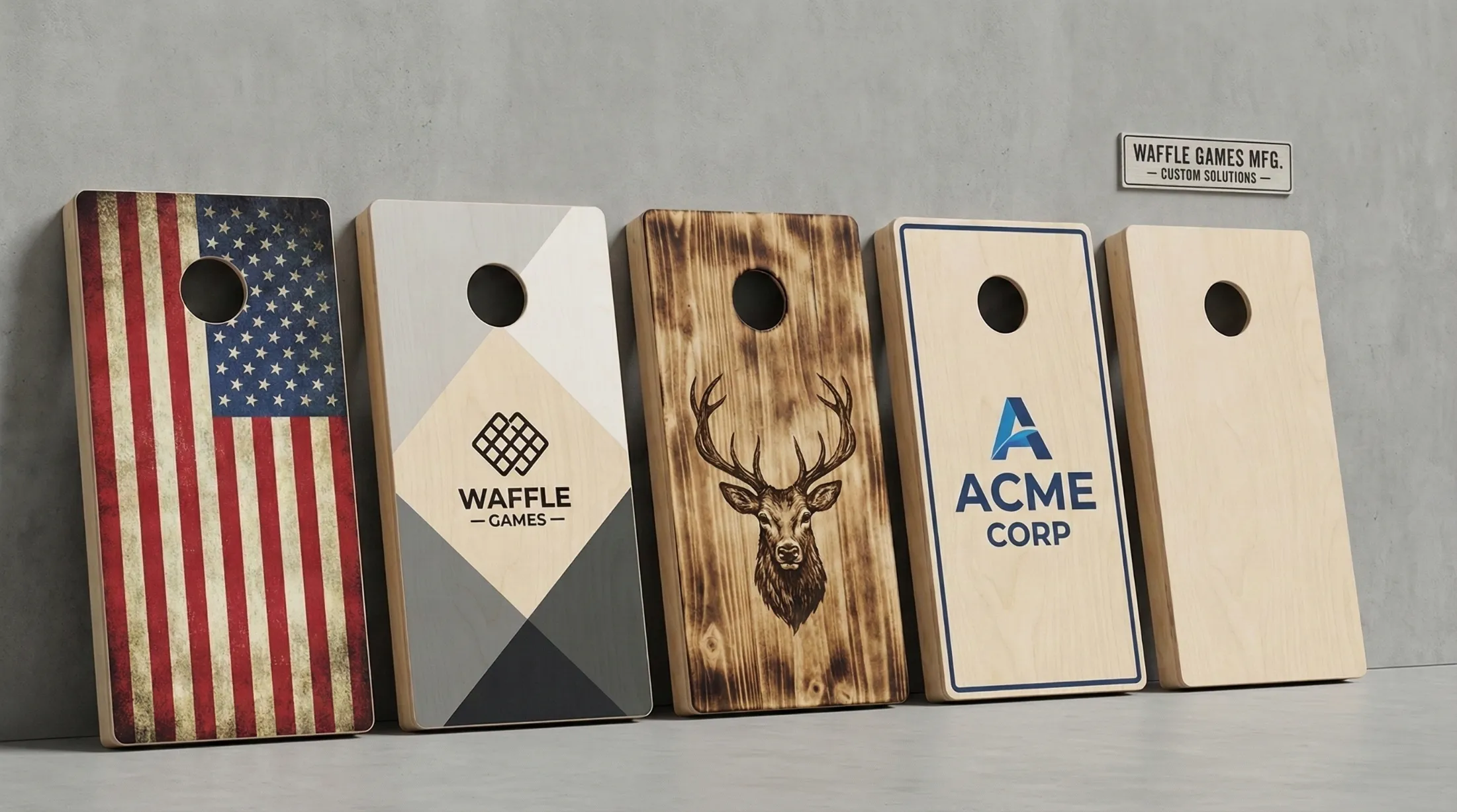 Waffle Games Custom Cornhole Board